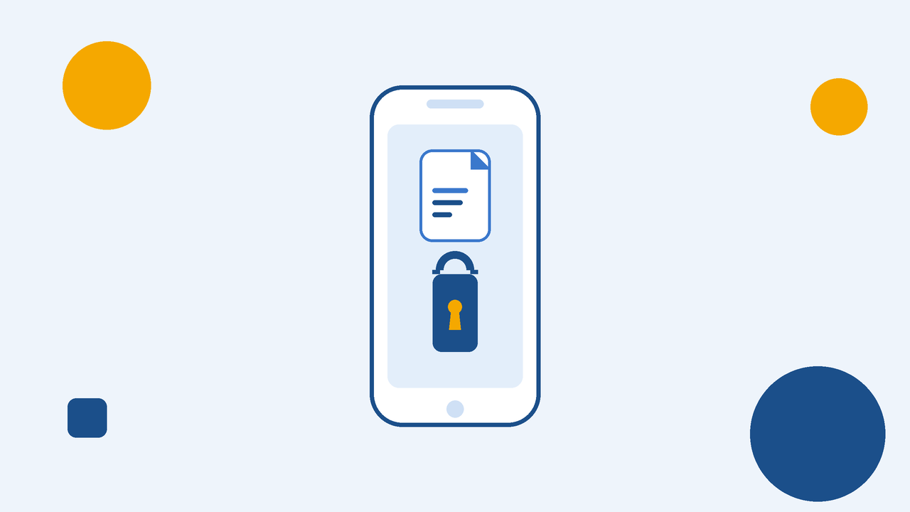 スマホでPDFにパスワードを設定するイメージ