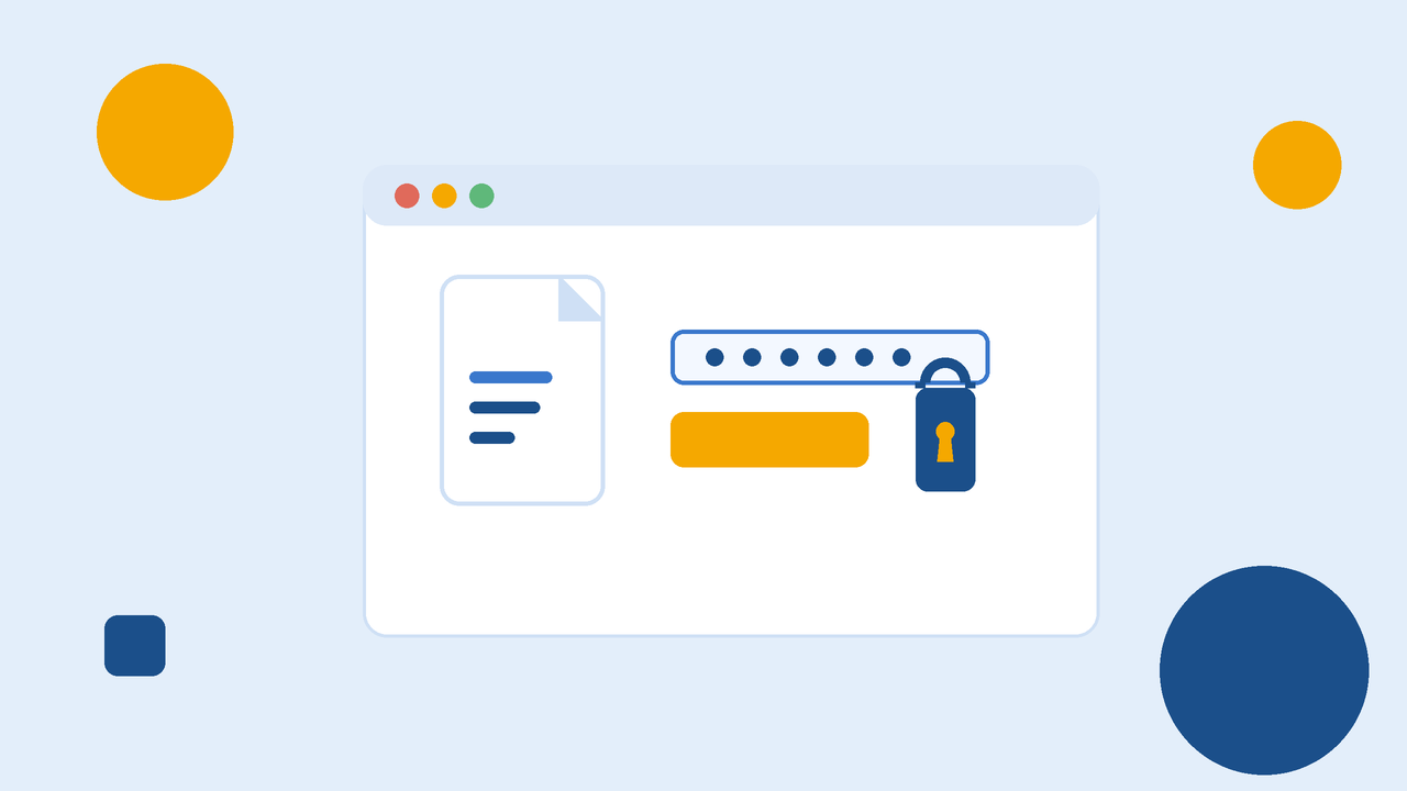 パソコンでパスワードを入力してPDFを保護するイメージ