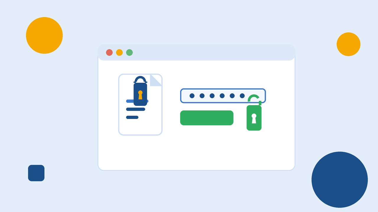 パソコンで正しいパスワードを入力して解除するイメージ